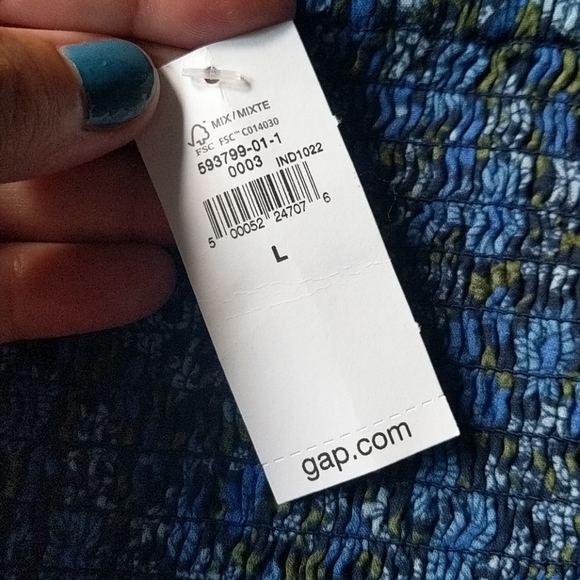 NWT ✨ Gap L smocked cotton skirt - Picture 4 of 5